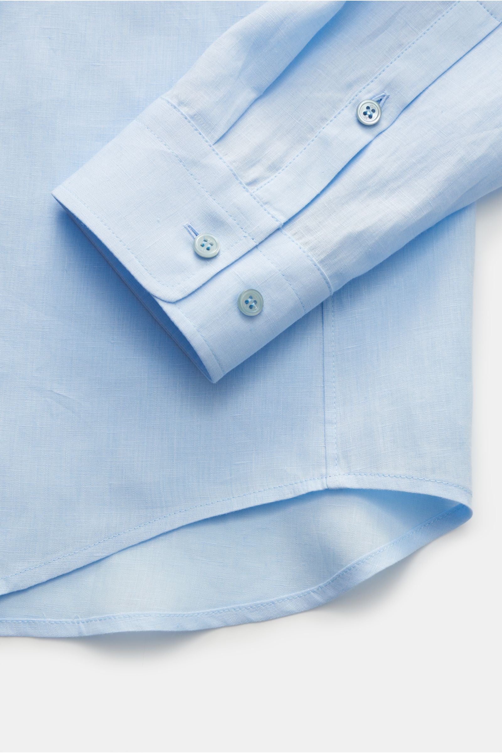 Gabriela Hearst Linen shirt 'Ollie' grandad collar - light blue