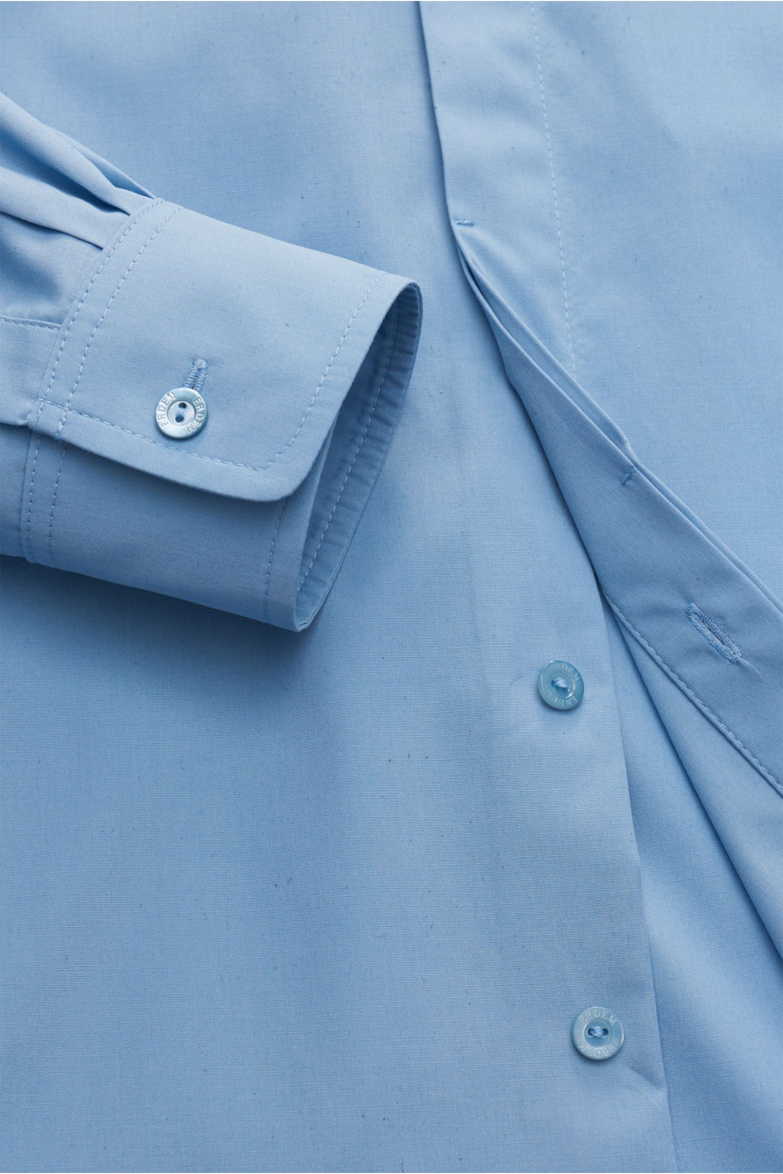 Erdem Casual shirt 'Luke' slim collar smoky - smoky blue