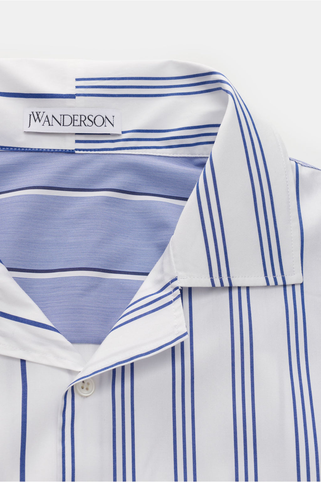 JW Anderson Casual shirt Cuban collar navy/smoky - striped