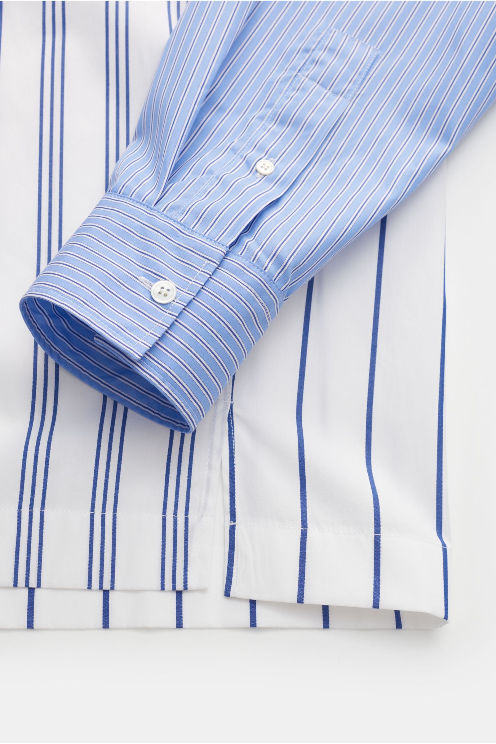 JW Anderson Casual shirt Cuban collar navy/smoky - striped