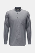 Weber+Weber Casual shirt 'Vintage Popeline Collar Shirt' grandad collar - grey