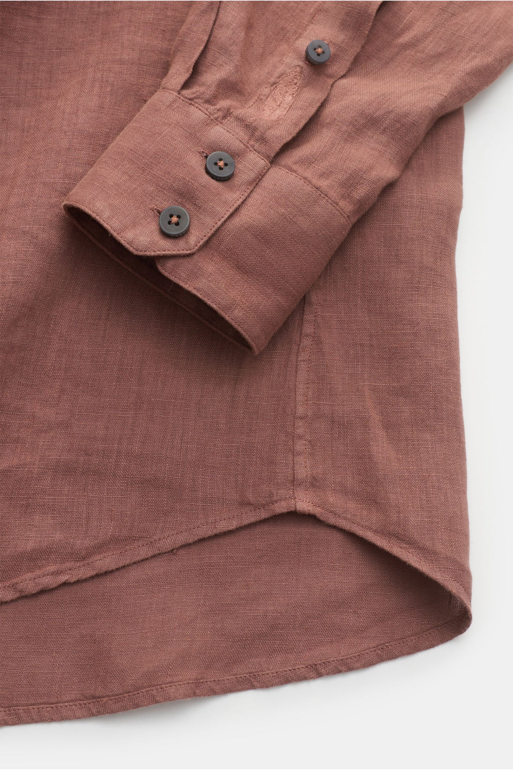 Weber+Weber Linen shirt 'Linen Collar Shirt' grandad collar - pink