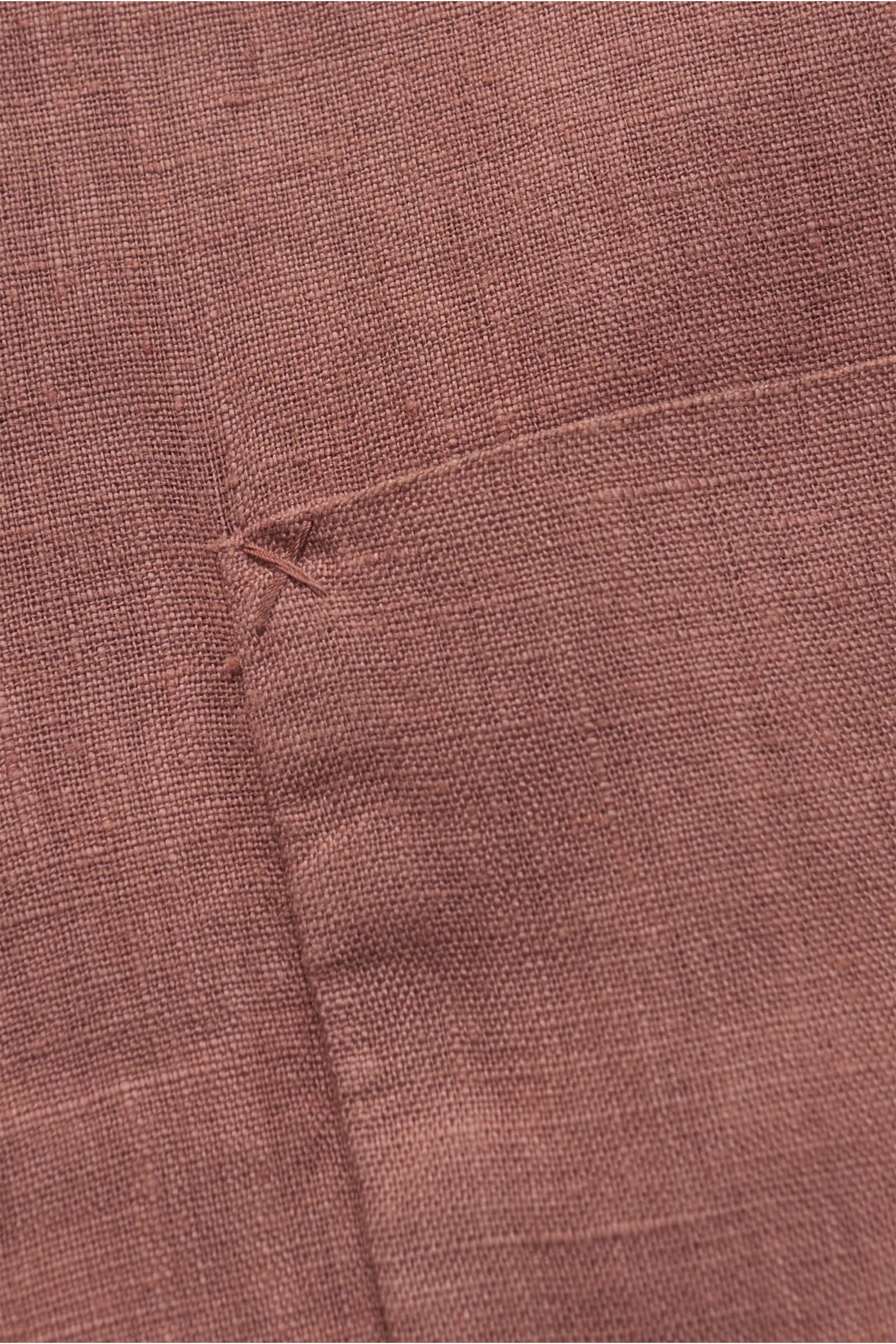 Weber+Weber Linen shirt 'Linen Collar Shirt' grandad collar - pink