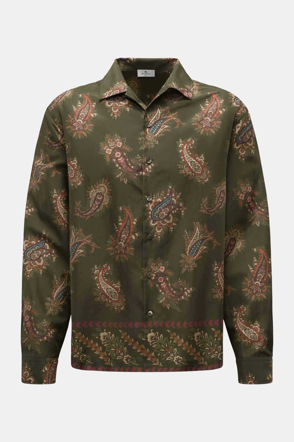 Etro Casual shirt Cuban collar - brown patterned