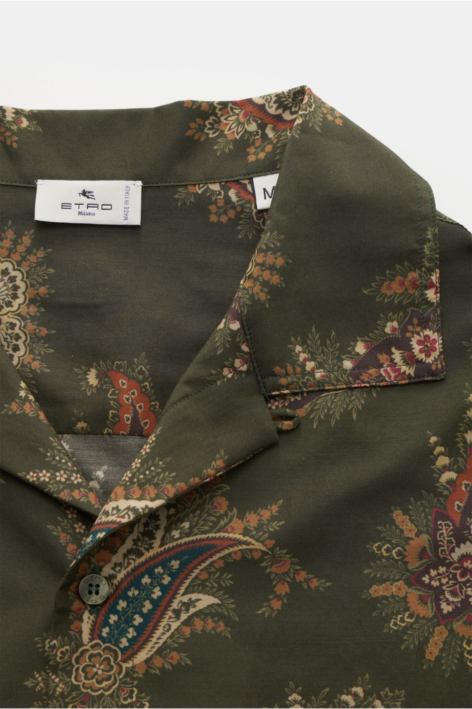 Etro Casual shirt Cuban collar - brown patterned