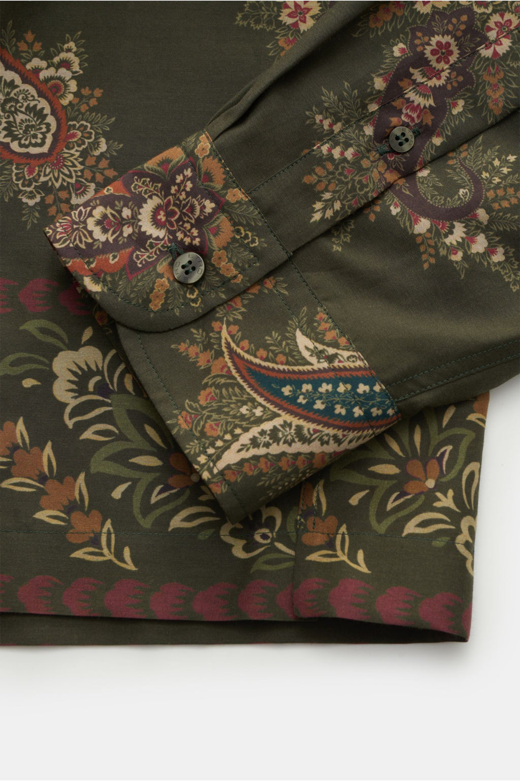 Etro Casual shirt Cuban collar - brown patterned