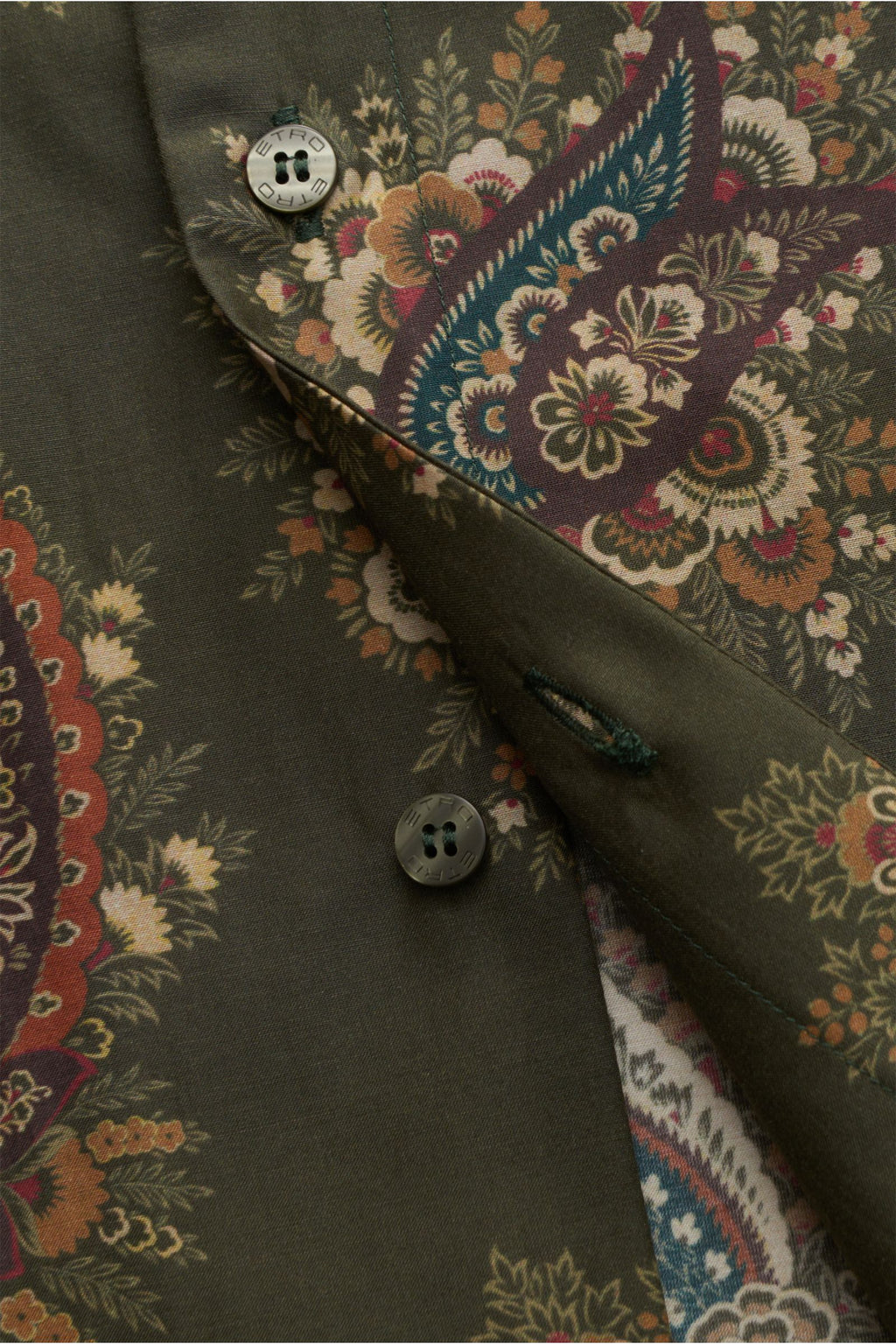 Etro Casual shirt Cuban collar - brown patterned