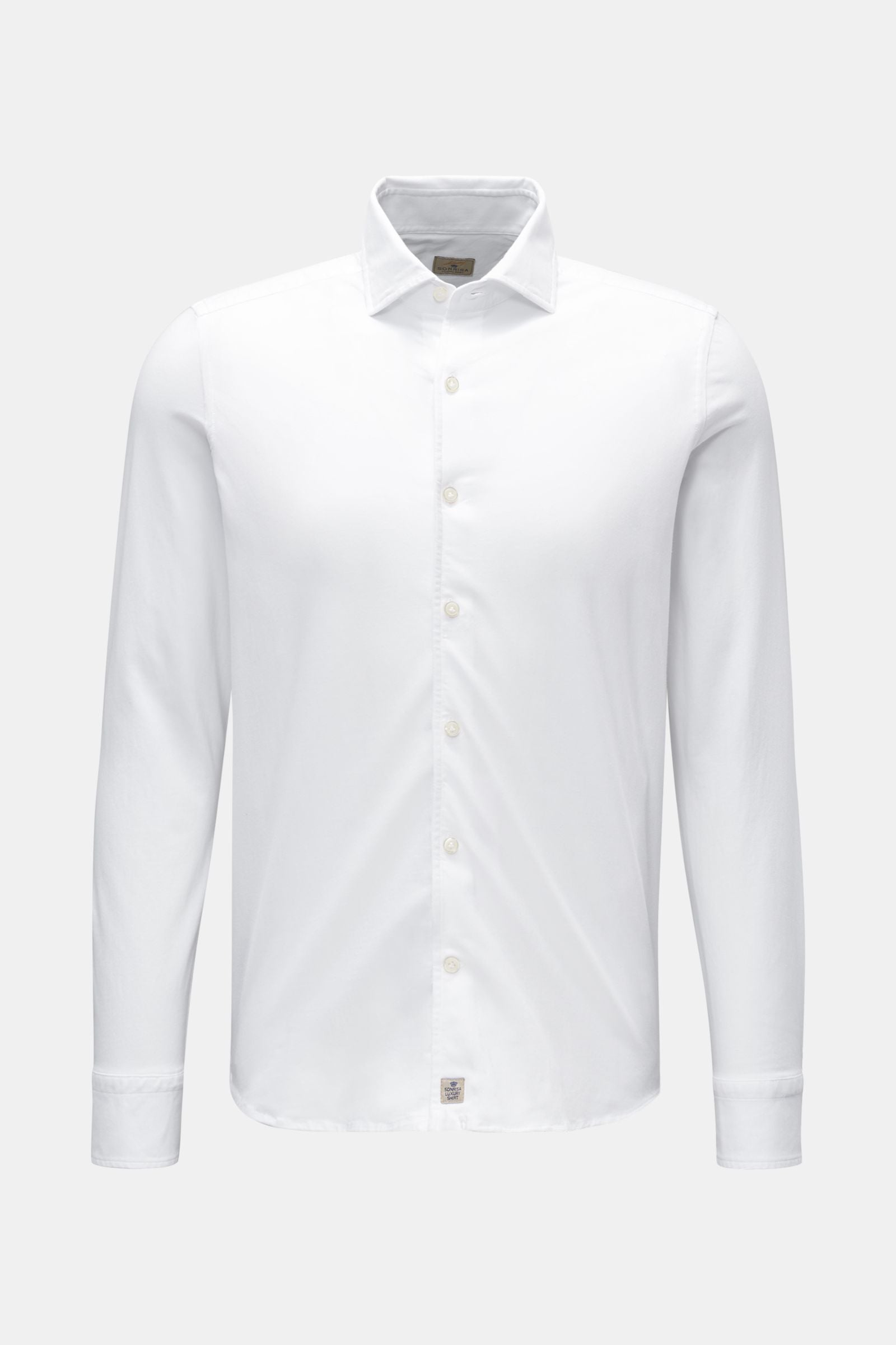 Sonrisa Jersey shirt shark collar - White
