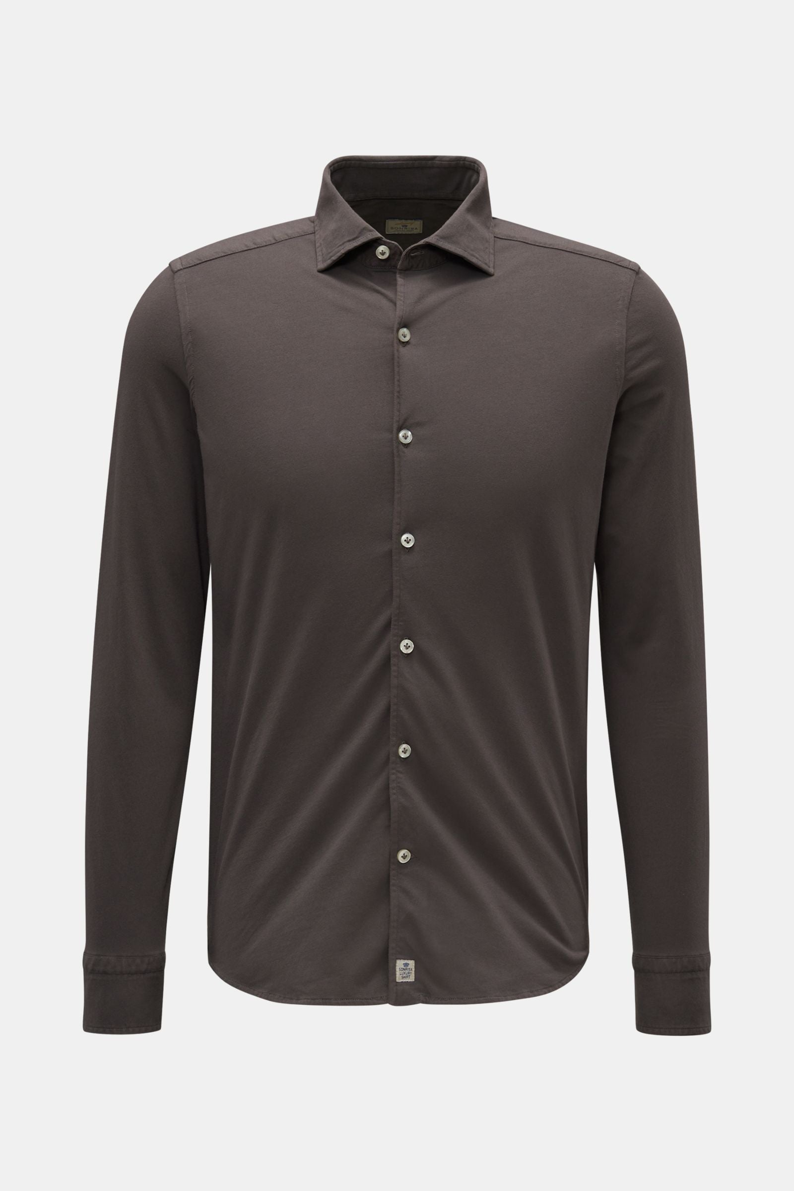 Sonrisa Jersey shirt shark collar - Brown