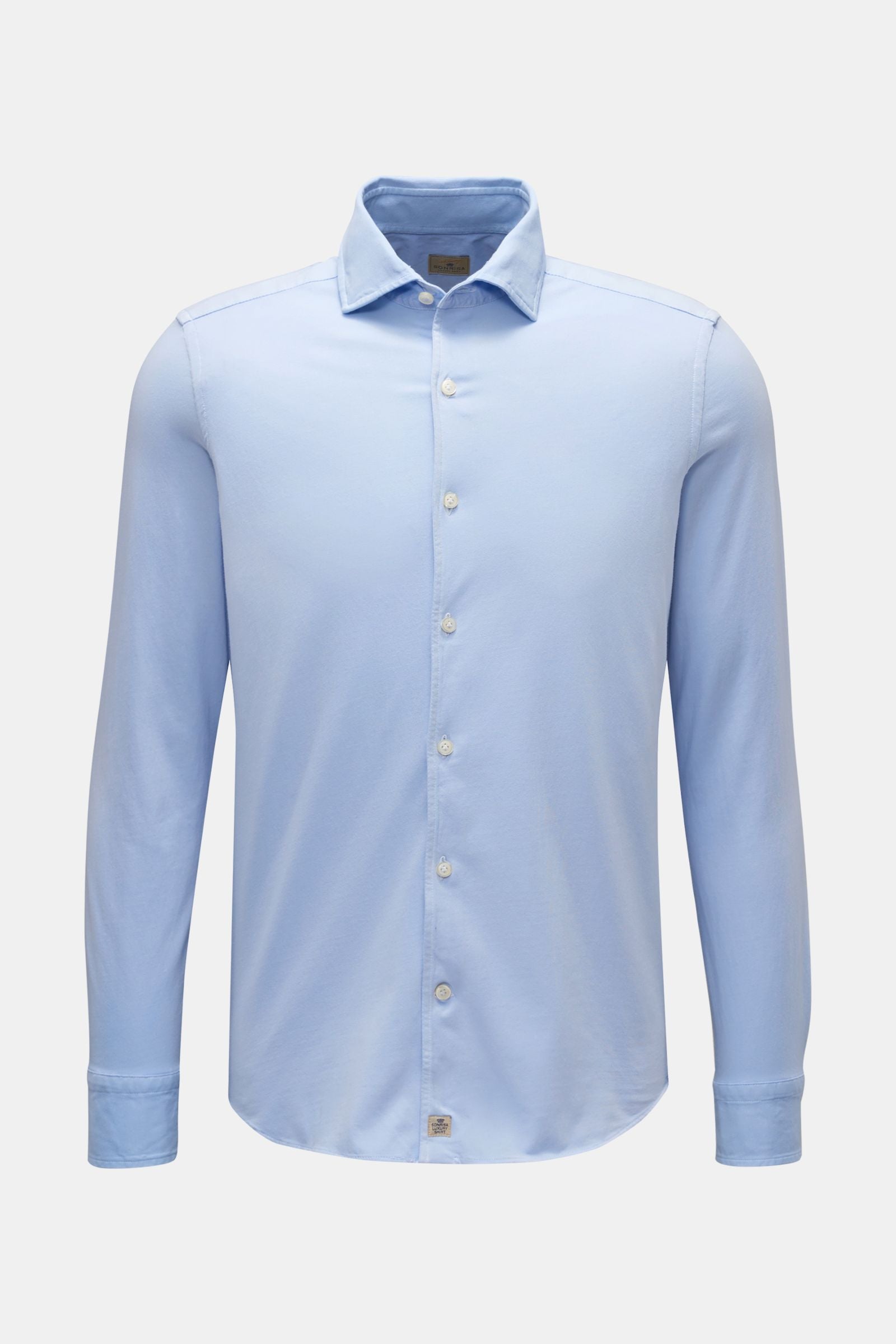 Sonrisa Jersey shirt shark collar - Light blue