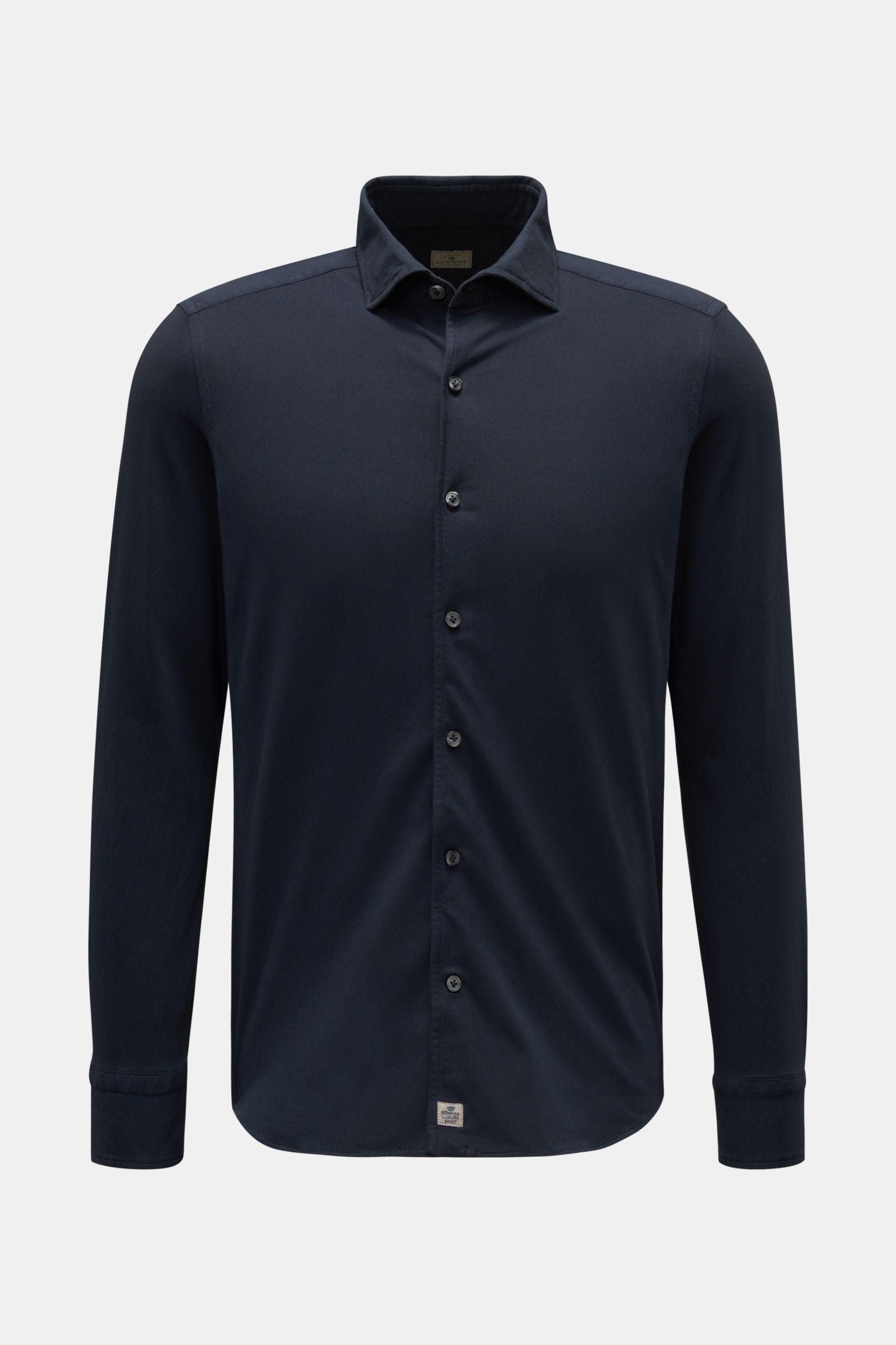 Sonrisa Jersey shirt shark collar - Navy