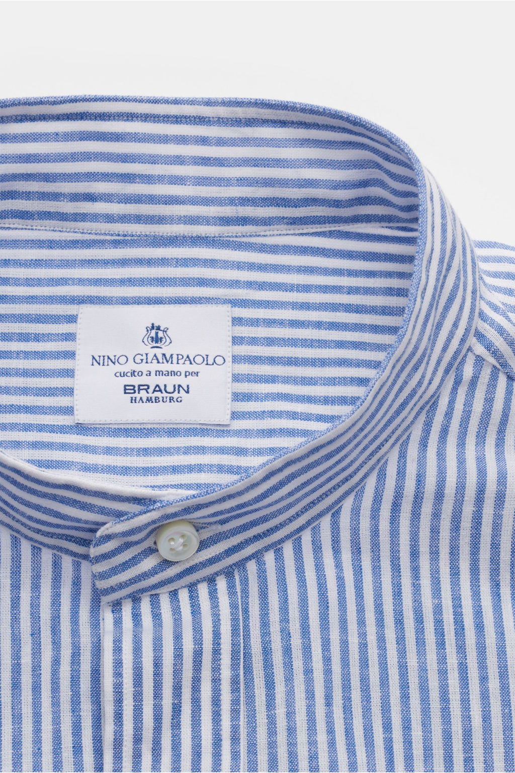 Giampaolo Casual shirt grandad collar - striped