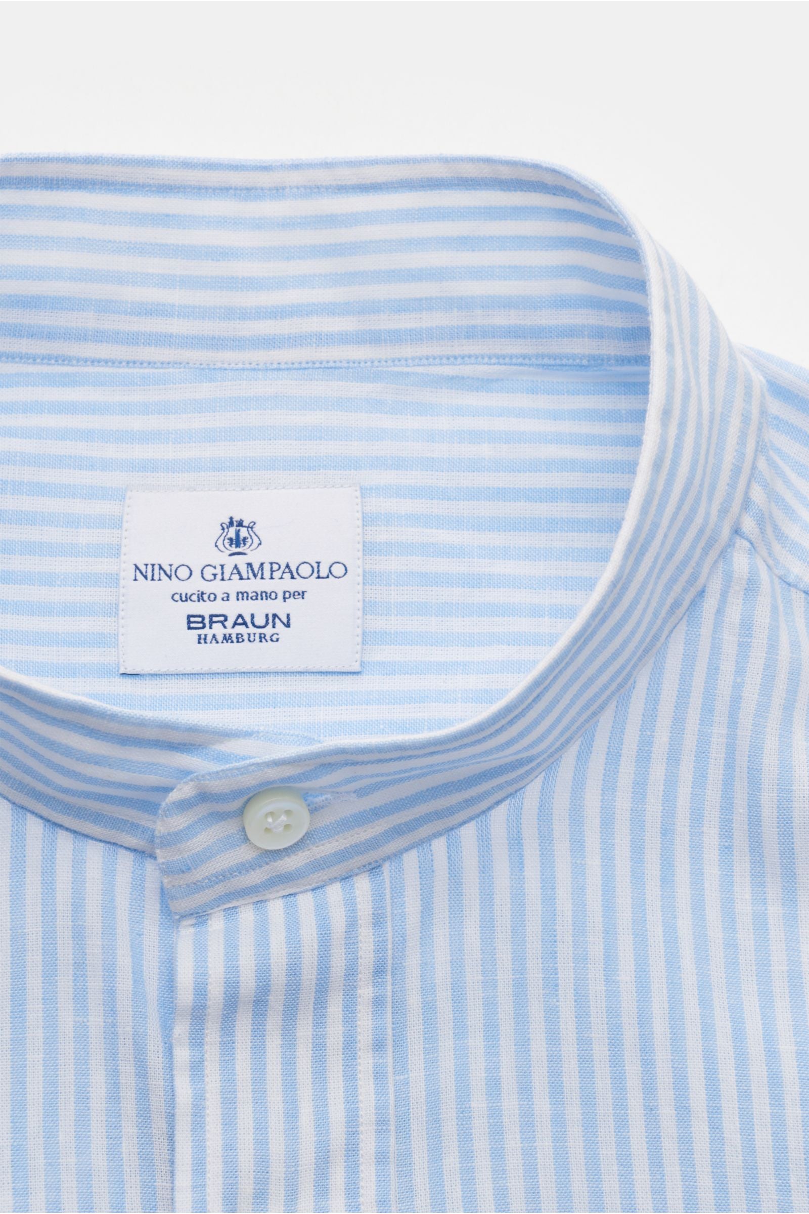 Giampaolo Casual shirt grandad collar - striped 2
