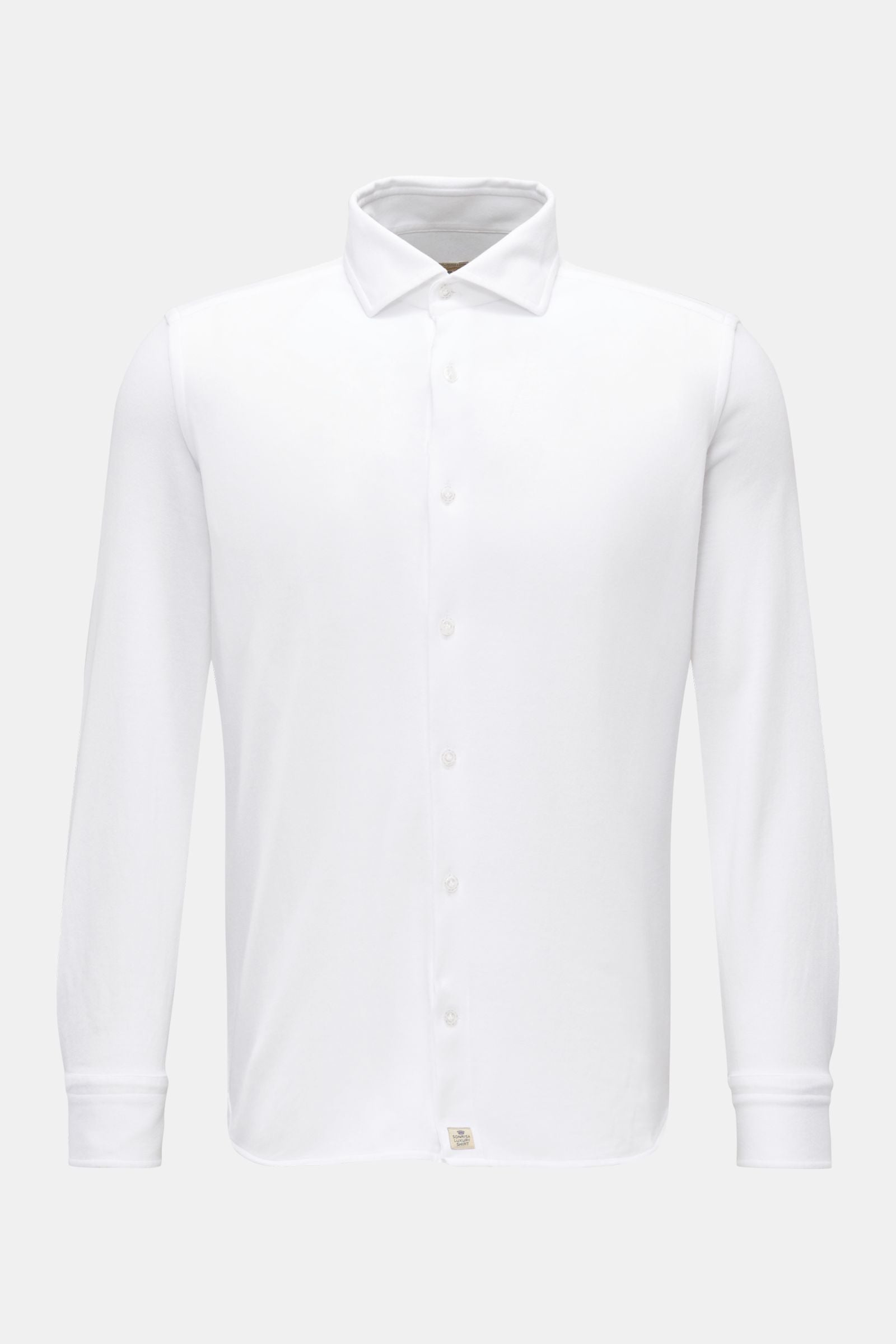 Sonrisa Piqué shirt shark collar - White