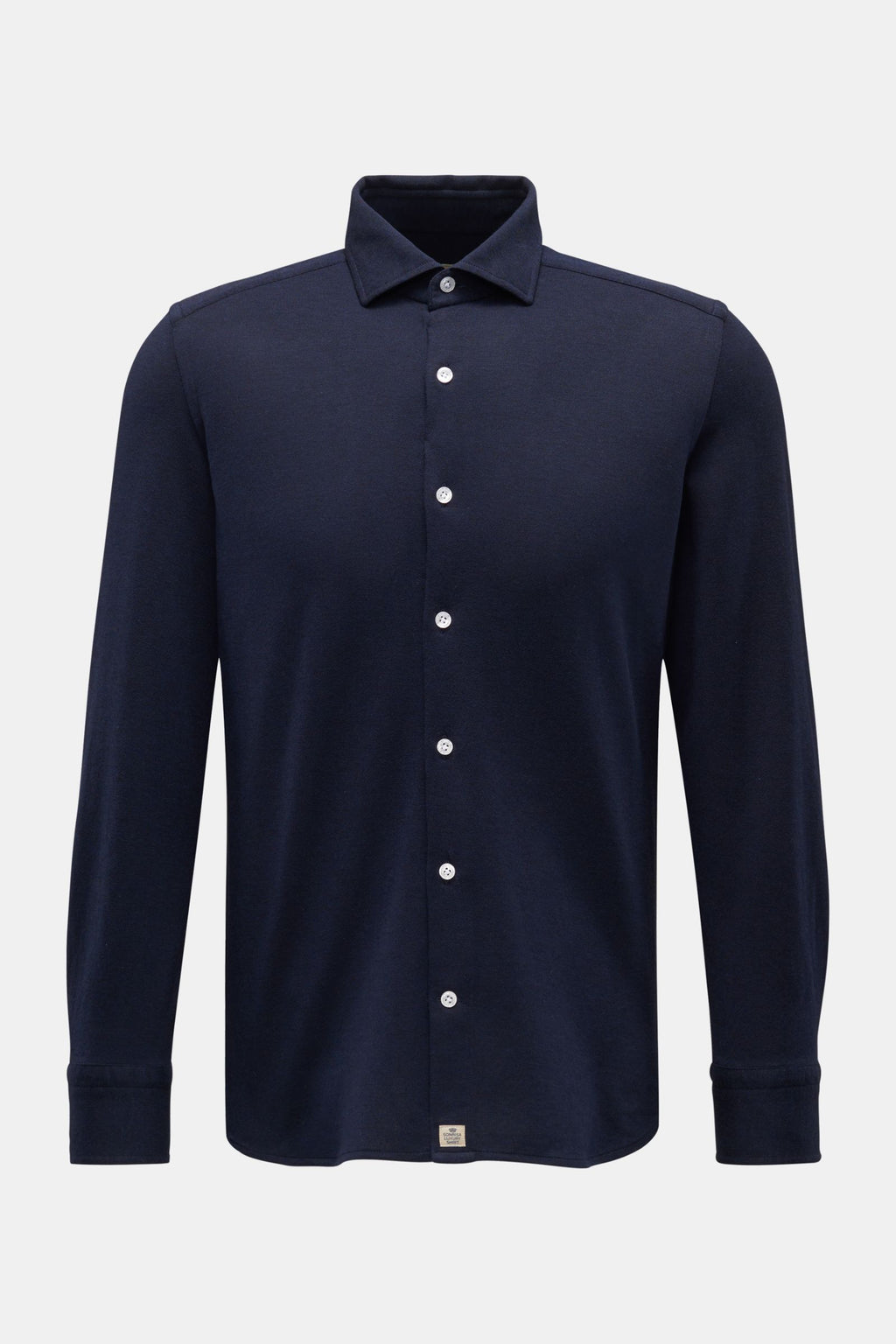 Sonrisa Piqué shirt shark collar - Navy