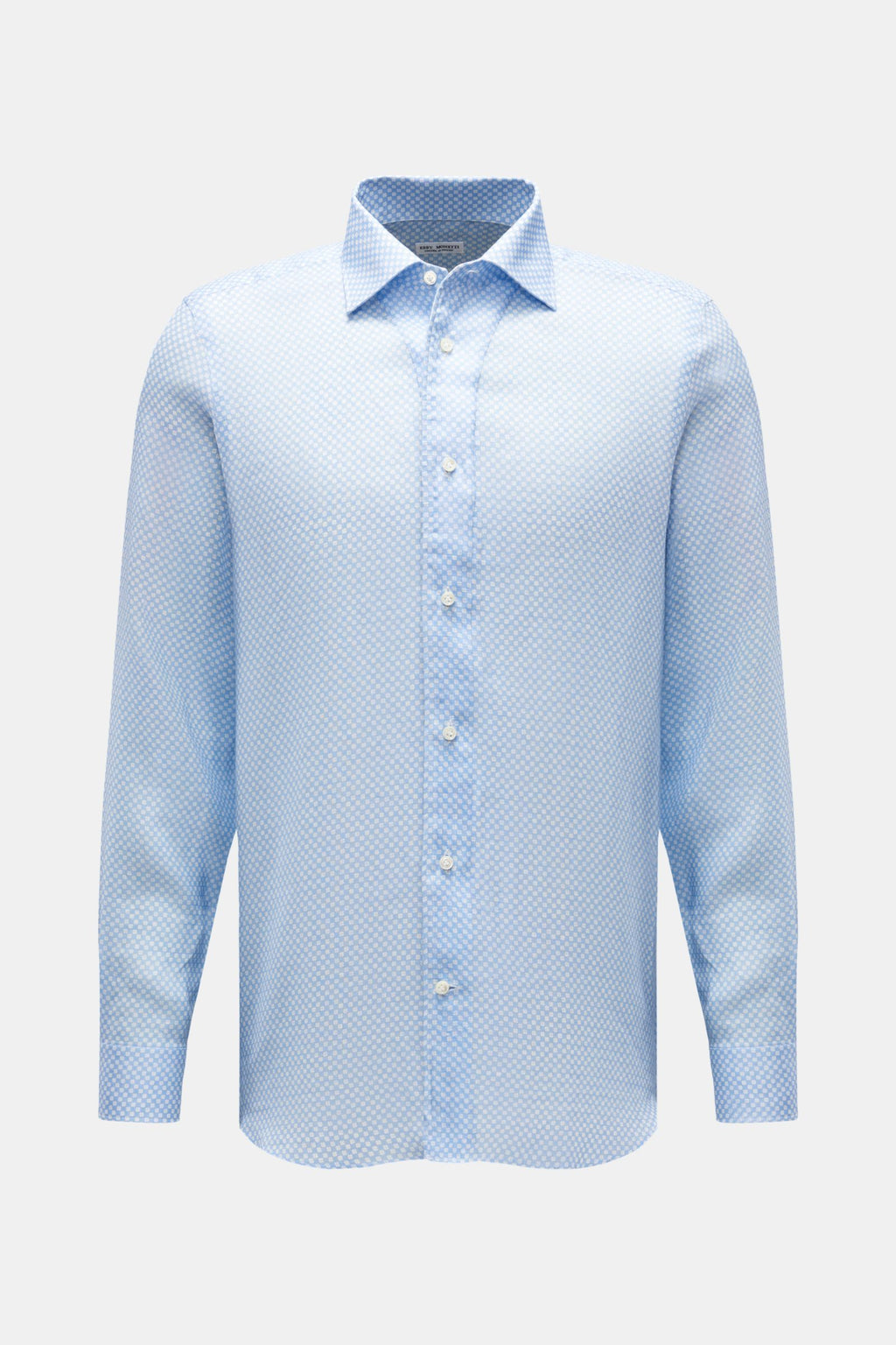 Eddy Monetti Linen shirt Kent collar - patterned
