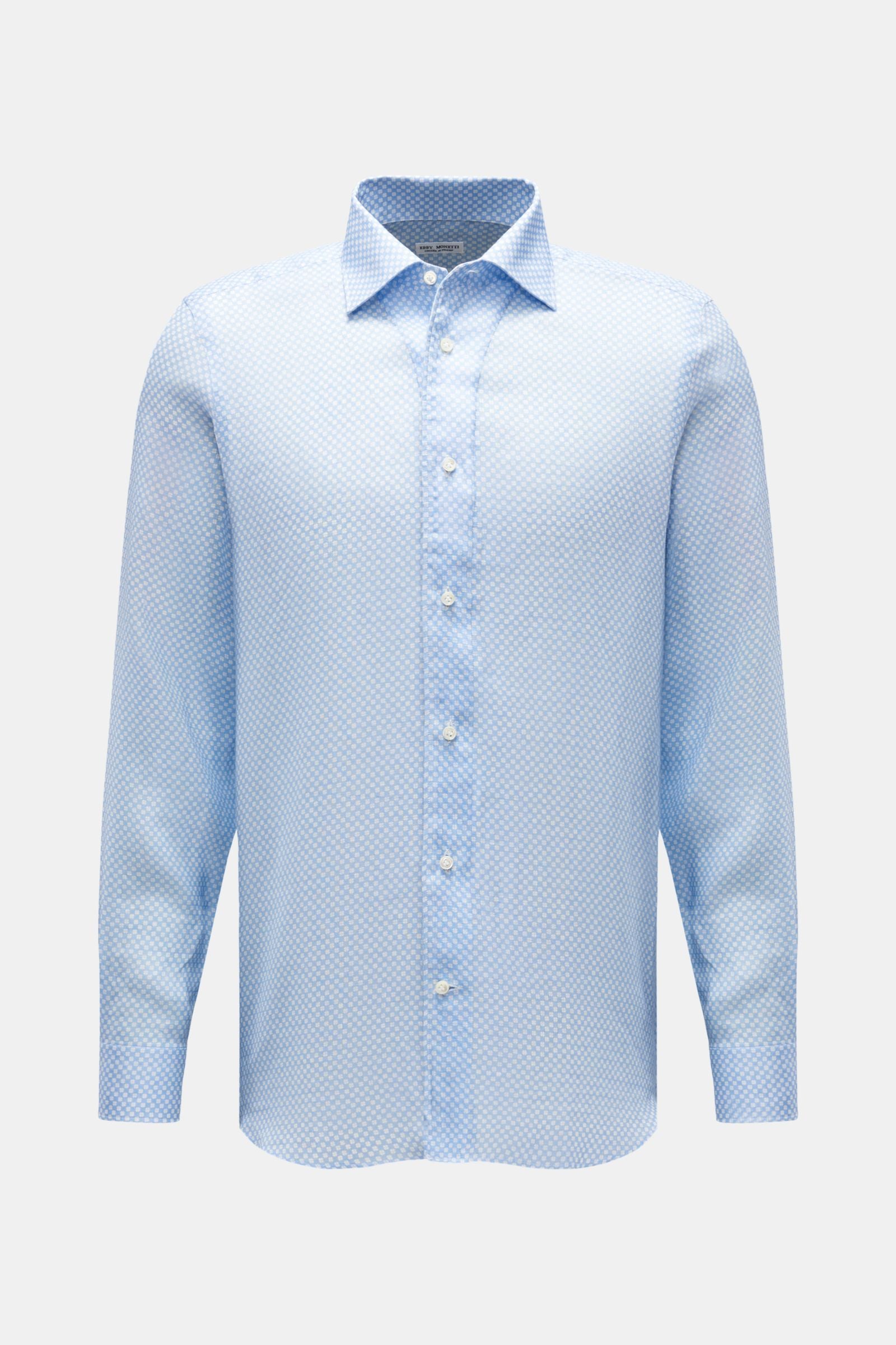 Eddy Monetti Linen shirt Kent collar - patterned