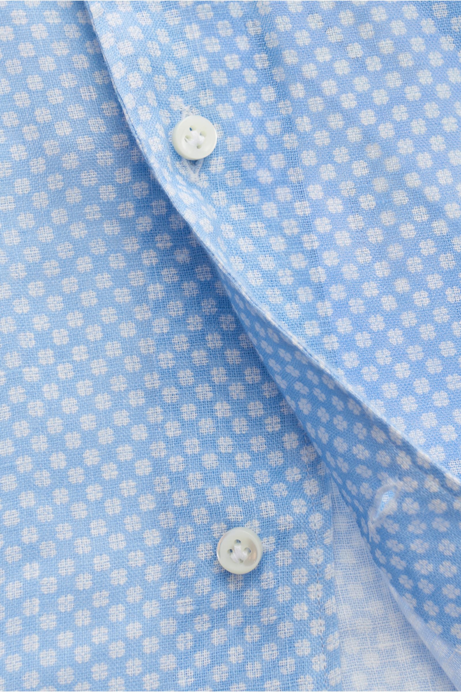 Eddy Monetti Linen shirt Kent collar - patterned