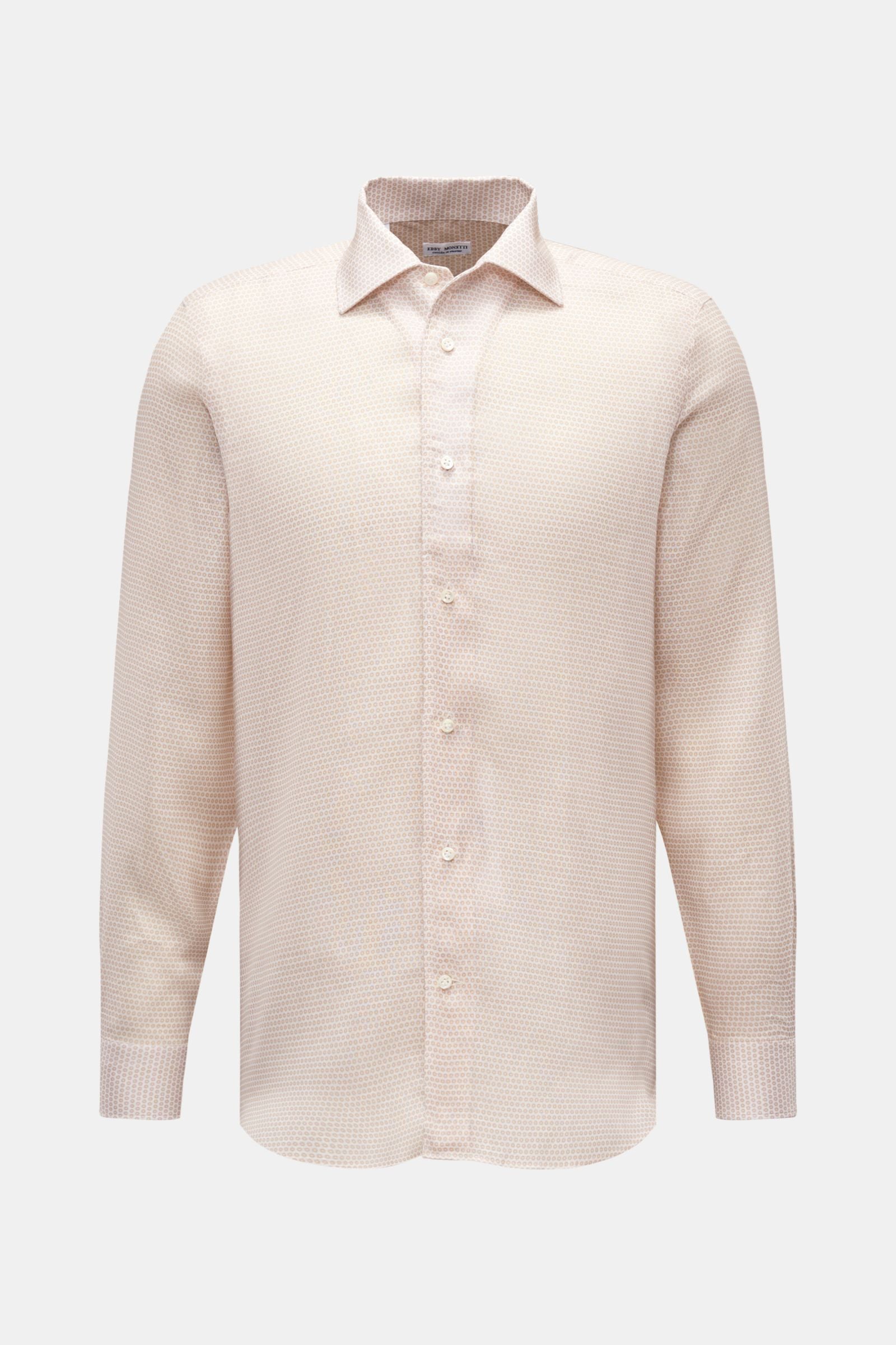 Eddy Monetti Linen shirt Kent collar - patterned 2
