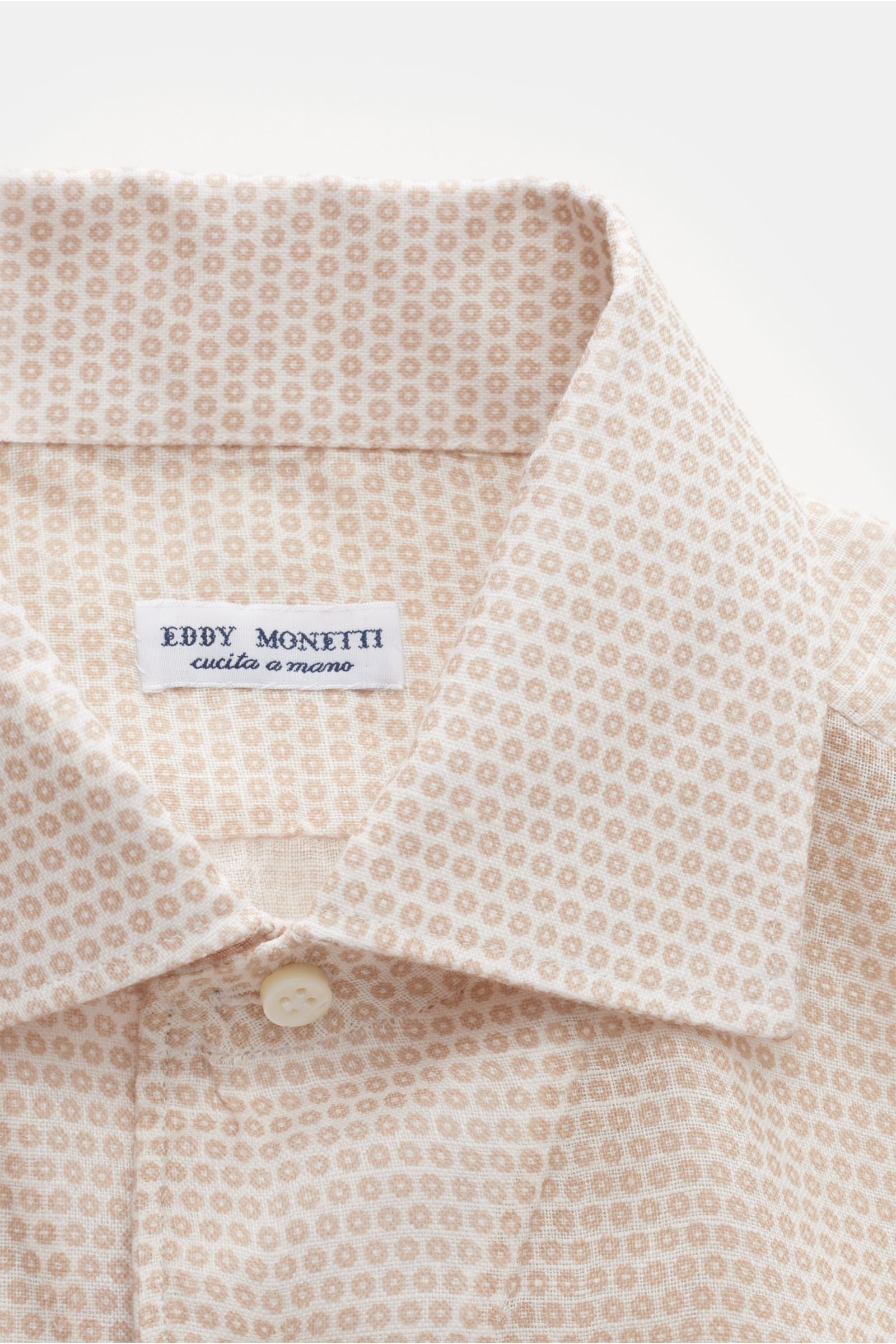 Eddy Monetti Linen shirt Kent collar - patterned 2