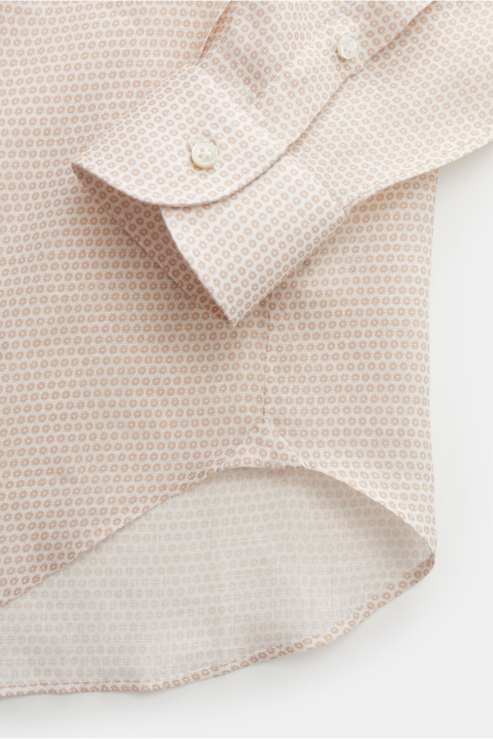 Eddy Monetti Linen shirt Kent collar - patterned 2