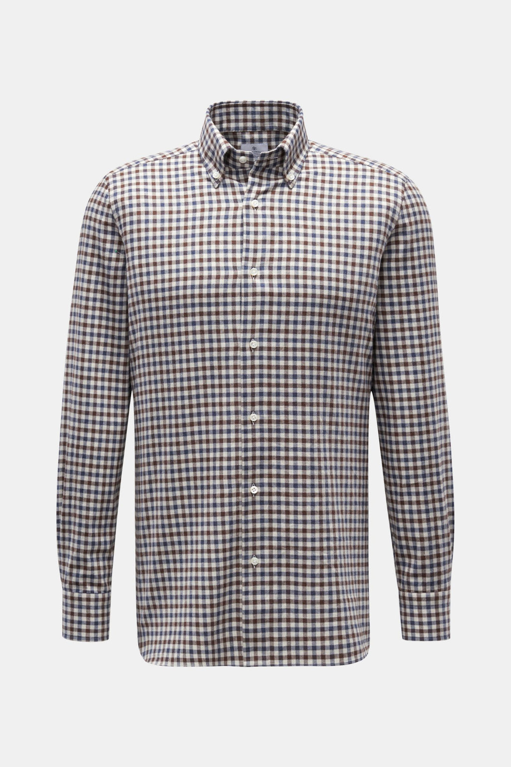 Giampaolo Casual shirt button-down collar /white - checked