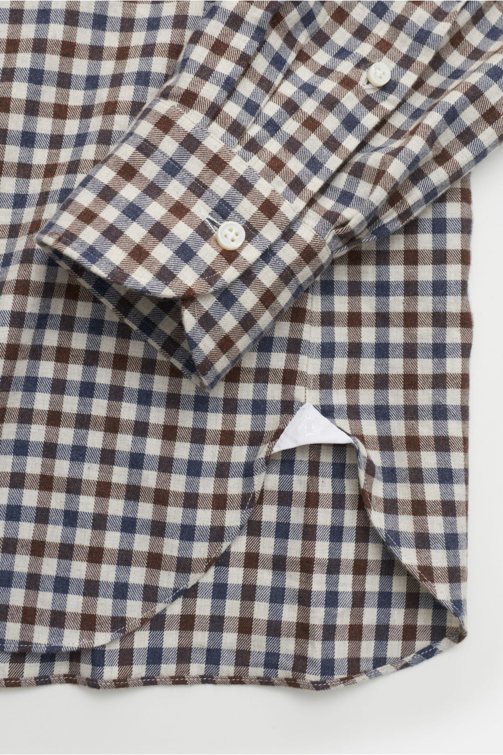 Giampaolo Casual shirt button-down collar /white - checked