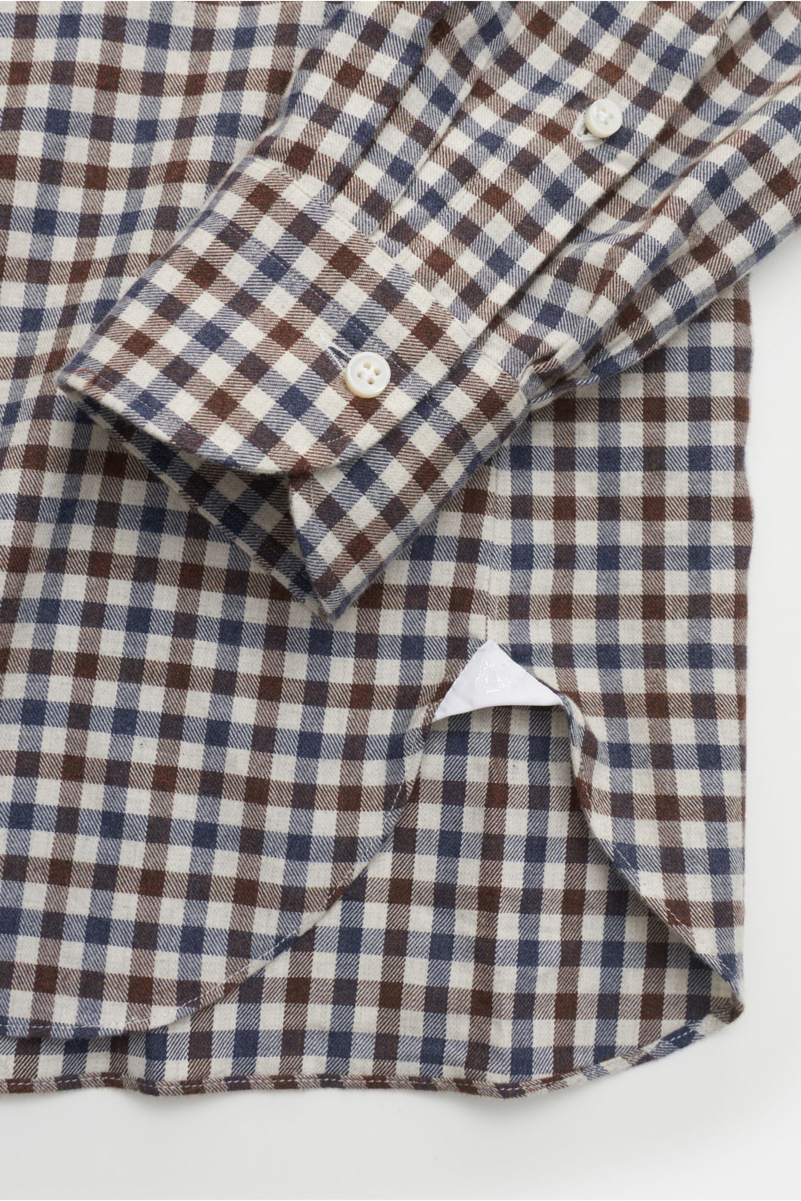 Giampaolo Casual shirt button-down collar /white - checked