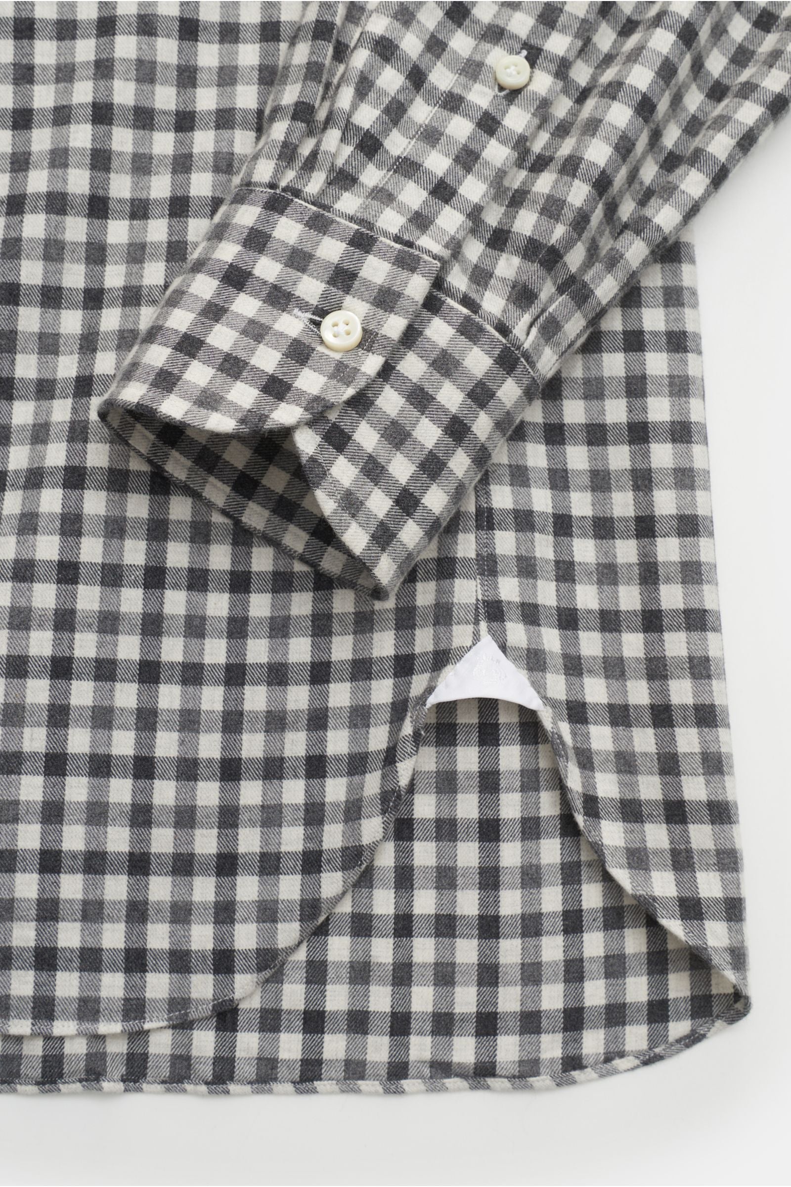 Giampaolo Casual shirt button-down collar /white - checked 2