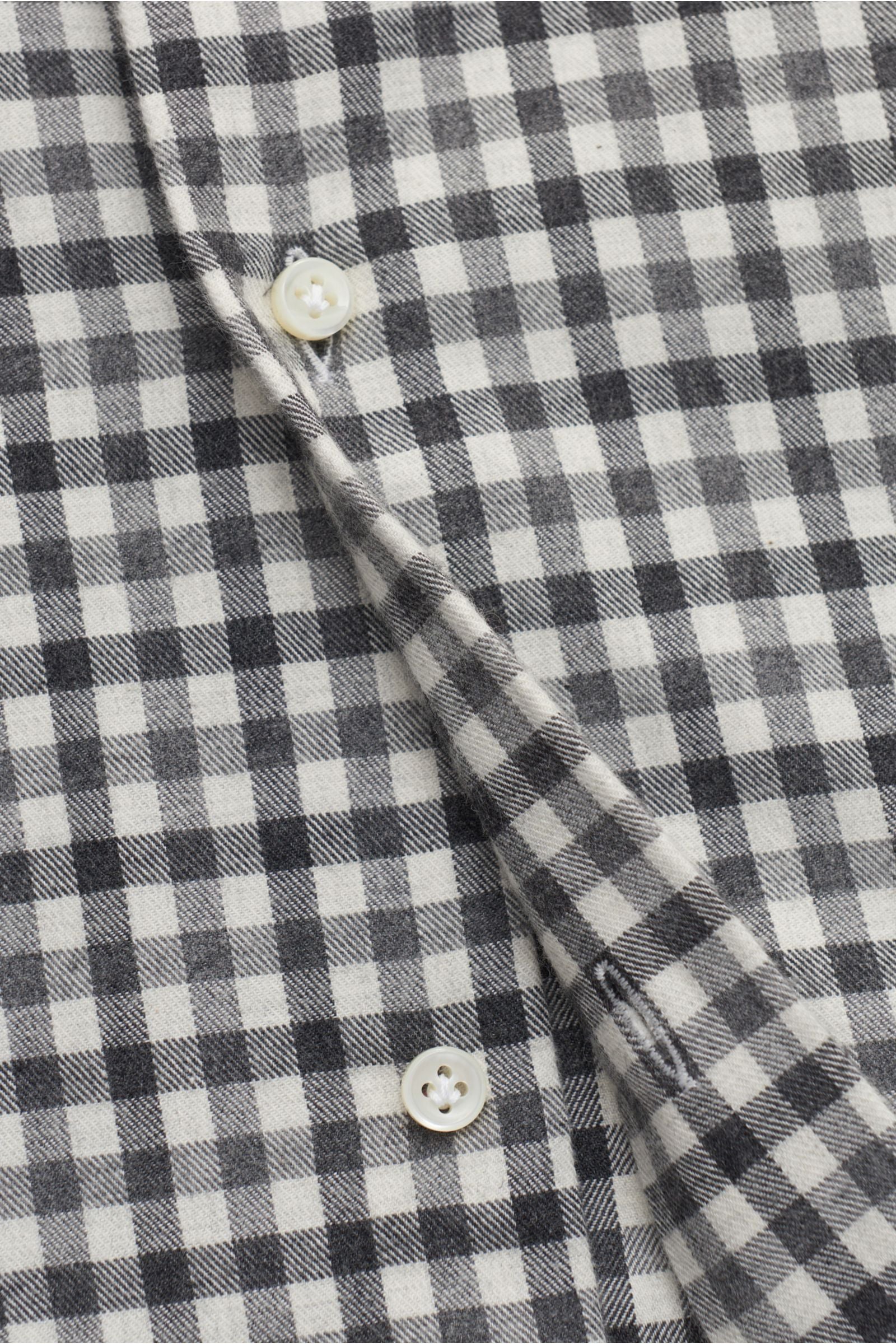 Giampaolo Casual shirt button-down collar /white - checked 2