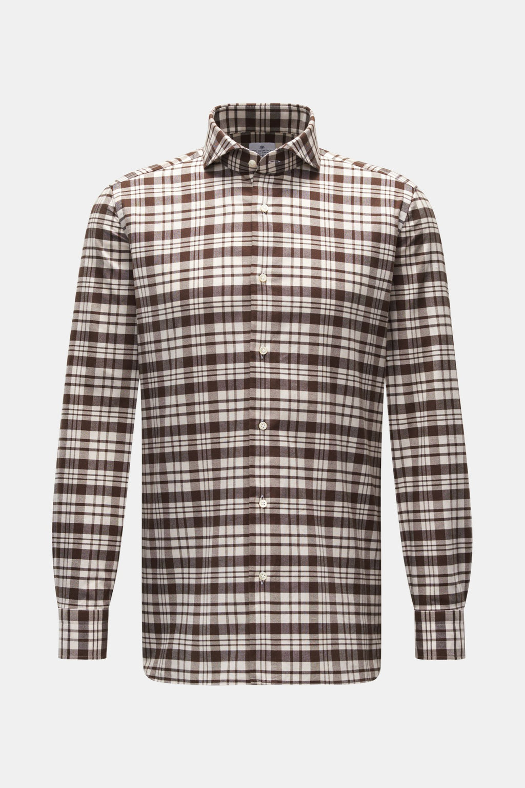 Giampaolo Casual shirt shark collar - Brown
