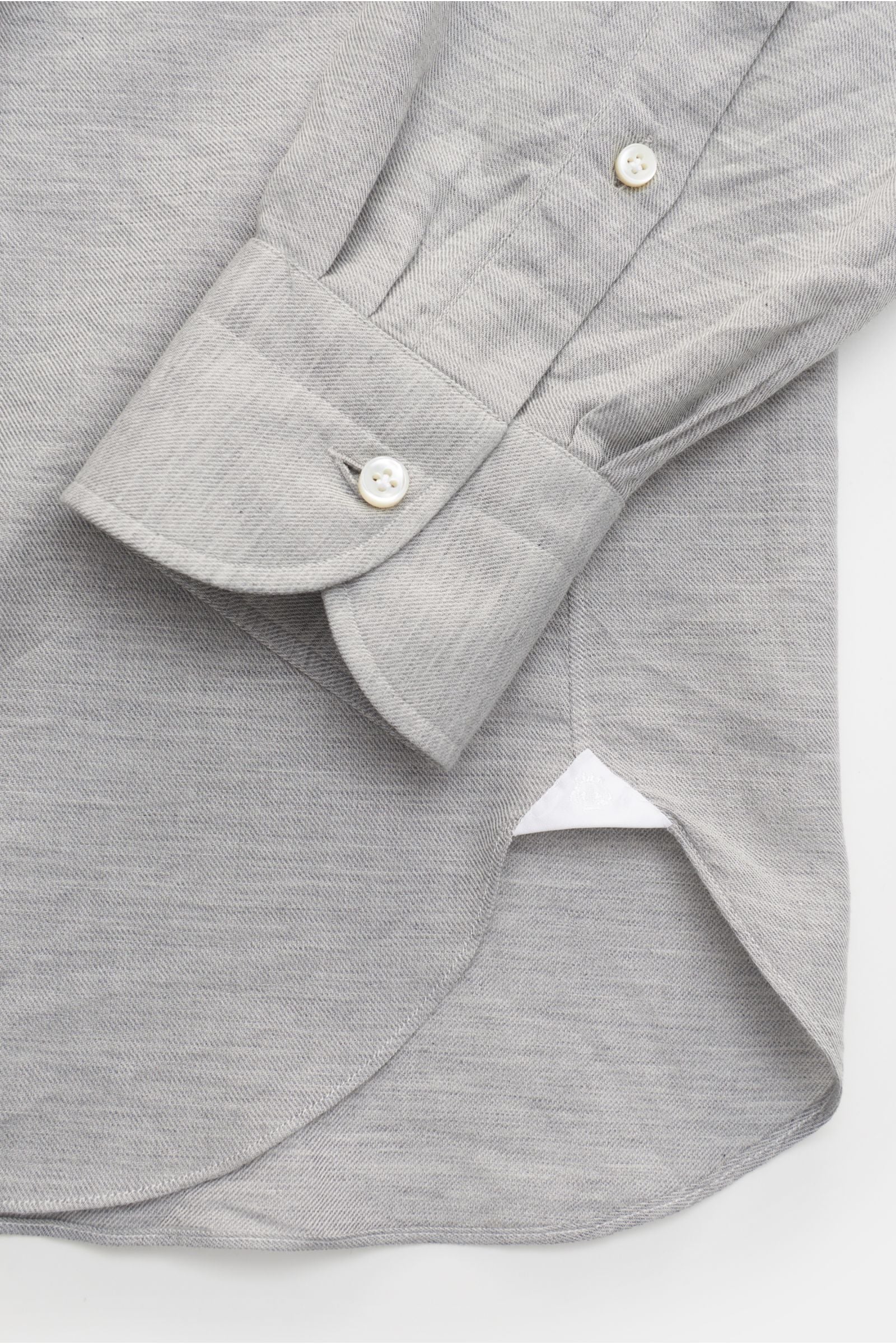 Giampaolo Casual shirt button-down collar h - Light grey
