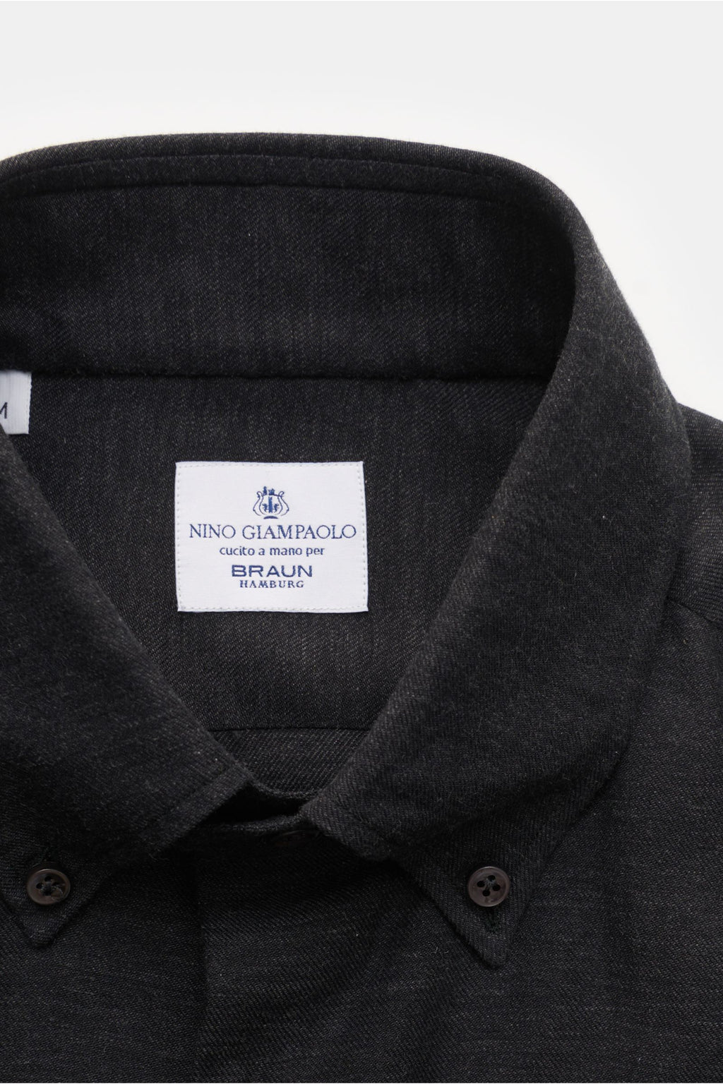 Giampaolo Casual shirt button-down collar h - Anthracite
