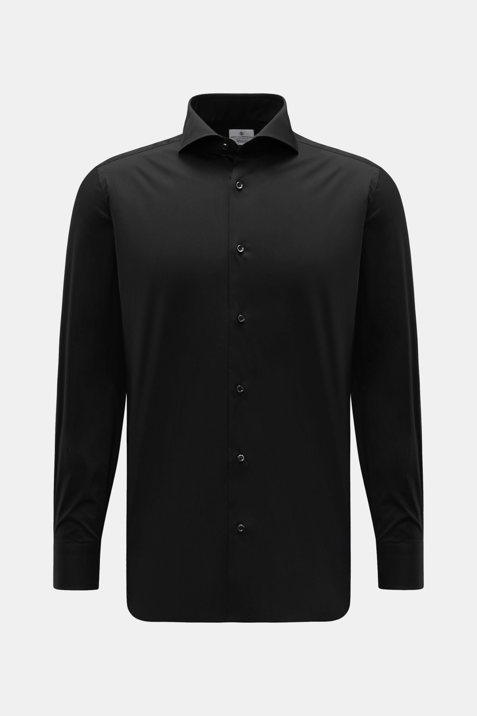 Giampaolo Casual shirt shark collar - Black