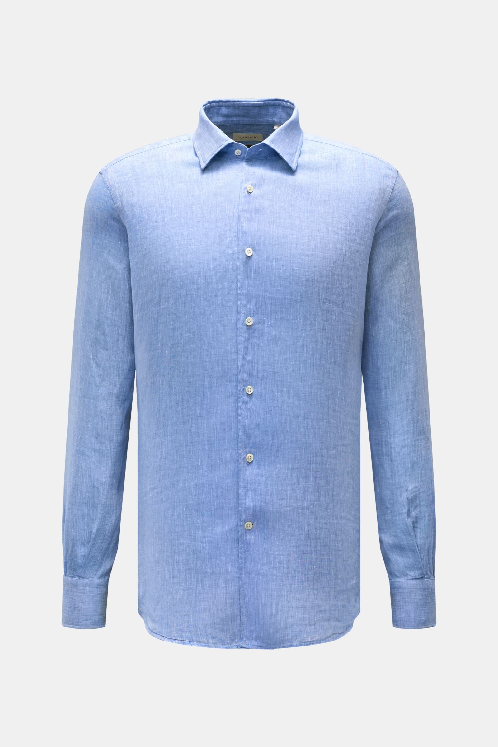 Glanshirt Linen shirt narrow collar - mottled