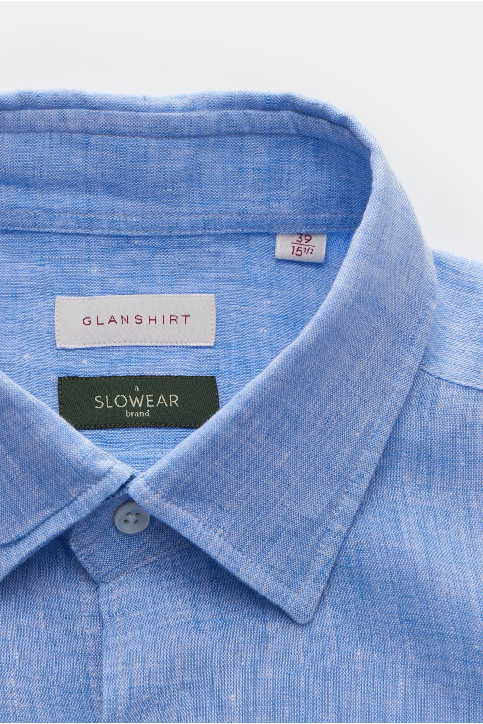 Glanshirt Linen shirt narrow collar - mottled