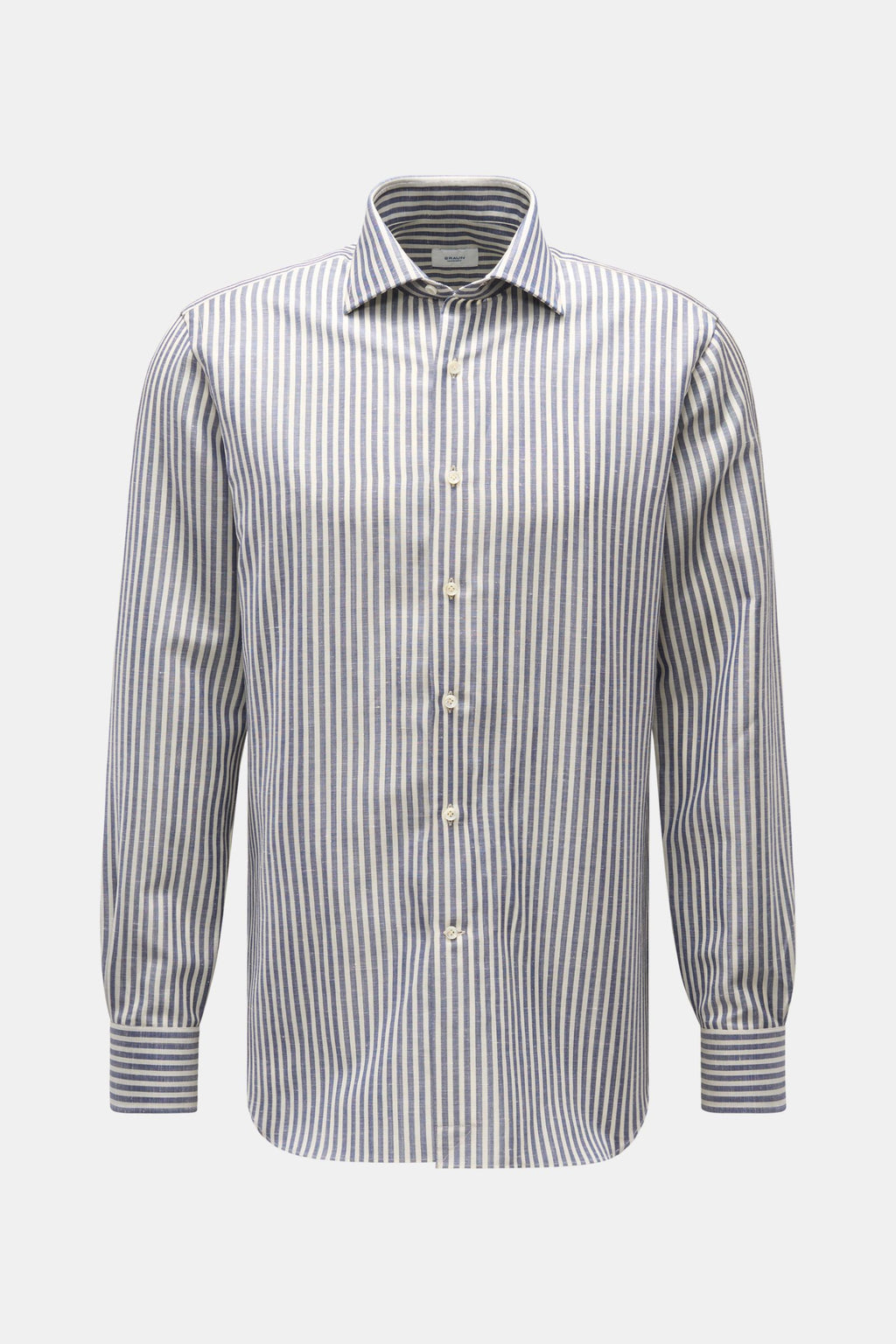Gherardi Casual shirt shark collar dark - white striped