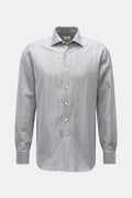 Gherardi Casual shirt shark collar dark - white striped