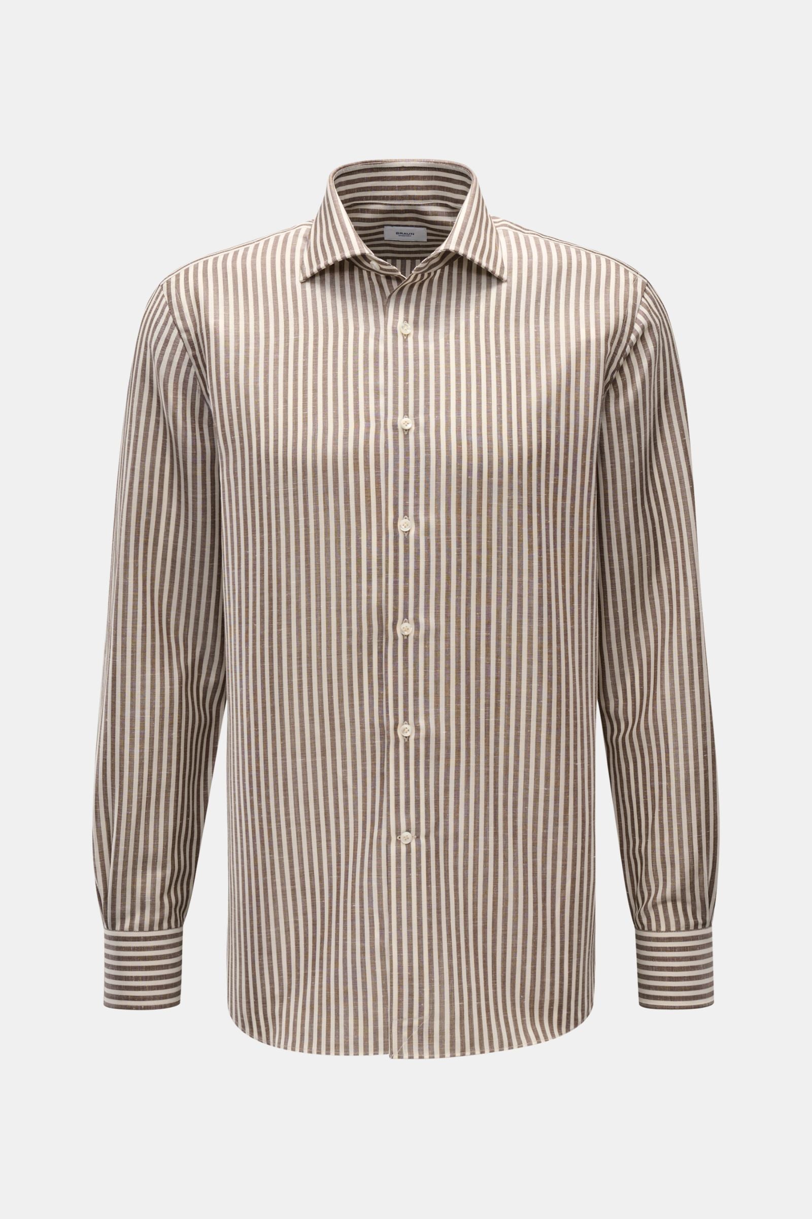 Gherardi Casual shirt shark collar dark - striped