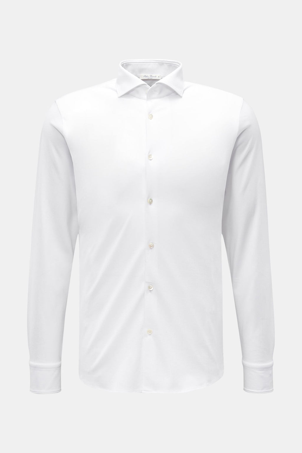 Stefan Brandt Jersey shirt 'Otis' shark collar - White