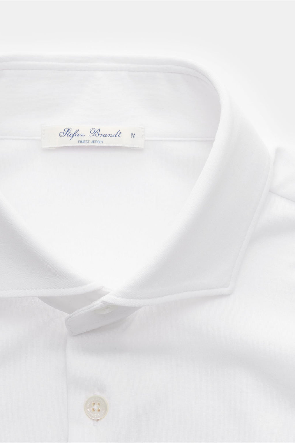 Stefan Brandt Jersey shirt 'Otis' shark collar - White