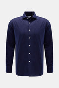 Doppiaa Jacquard shirt 'Aannacapri' shark collar - Dark blue