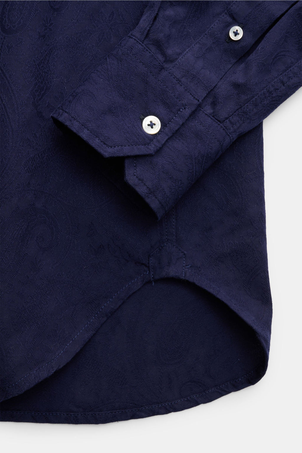Doppiaa Jacquard shirt 'Aannacapri' shark collar - Dark blue