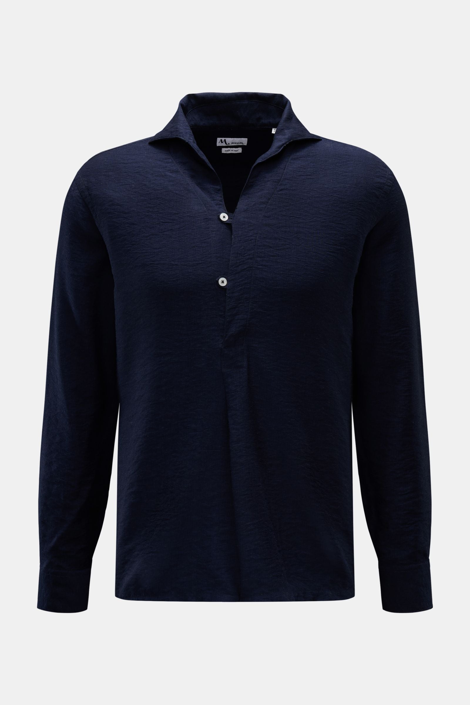 Doppiaa 'Aapiero' popover shirt shark collar - Navy