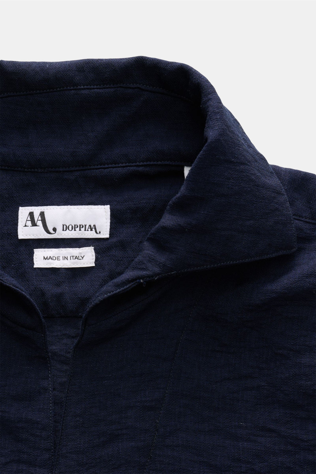Doppiaa 'Aapiero' popover shirt shark collar - Navy