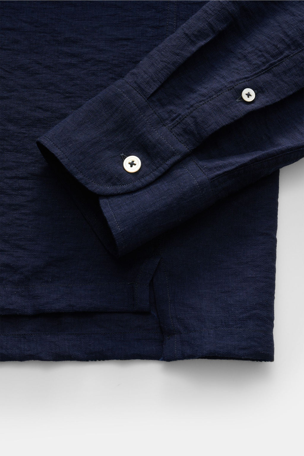 Doppiaa 'Aapiero' popover shirt shark collar - Navy
