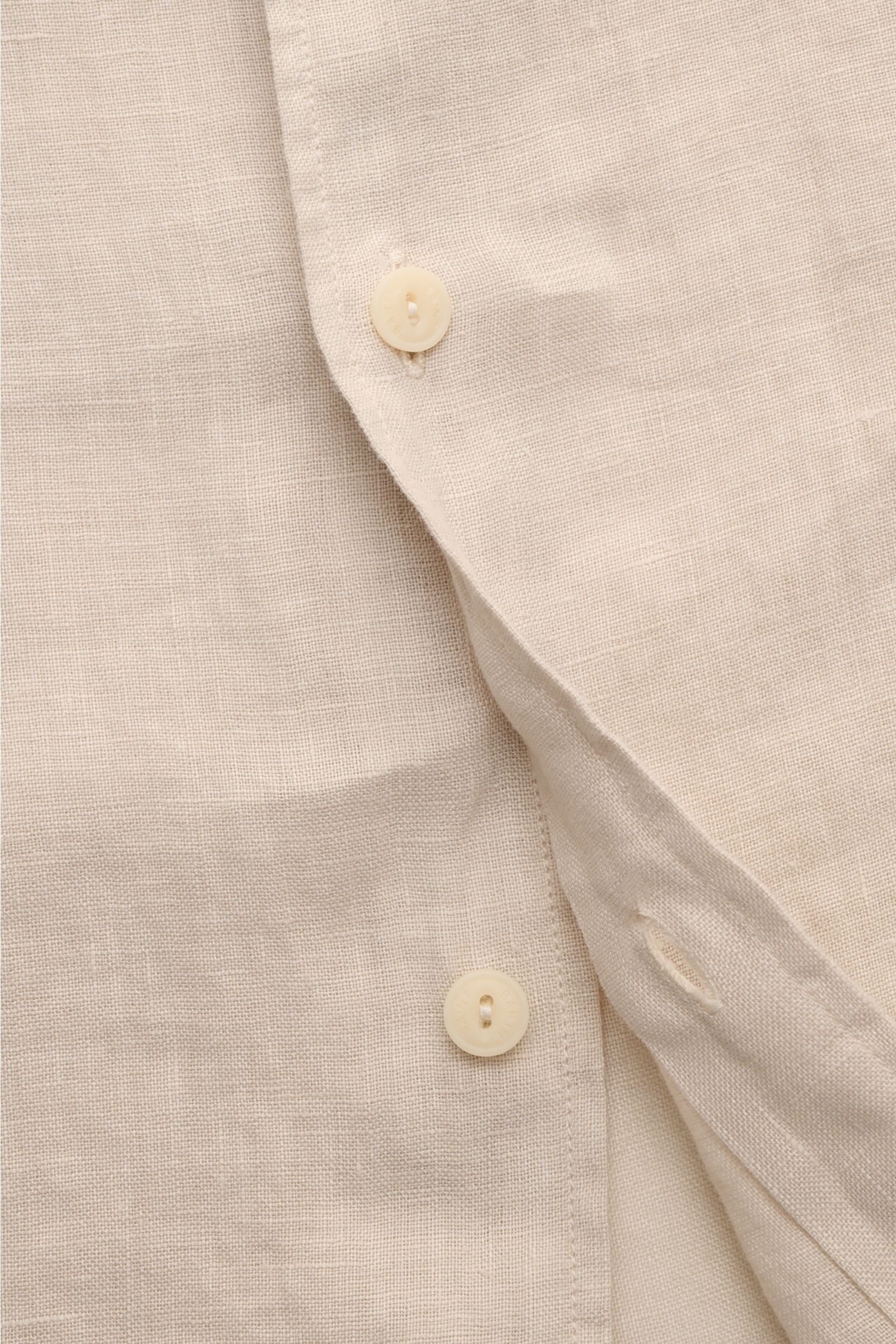 MC2 Saint Barth Linen shirt 'Pamplona' shark collar - sand