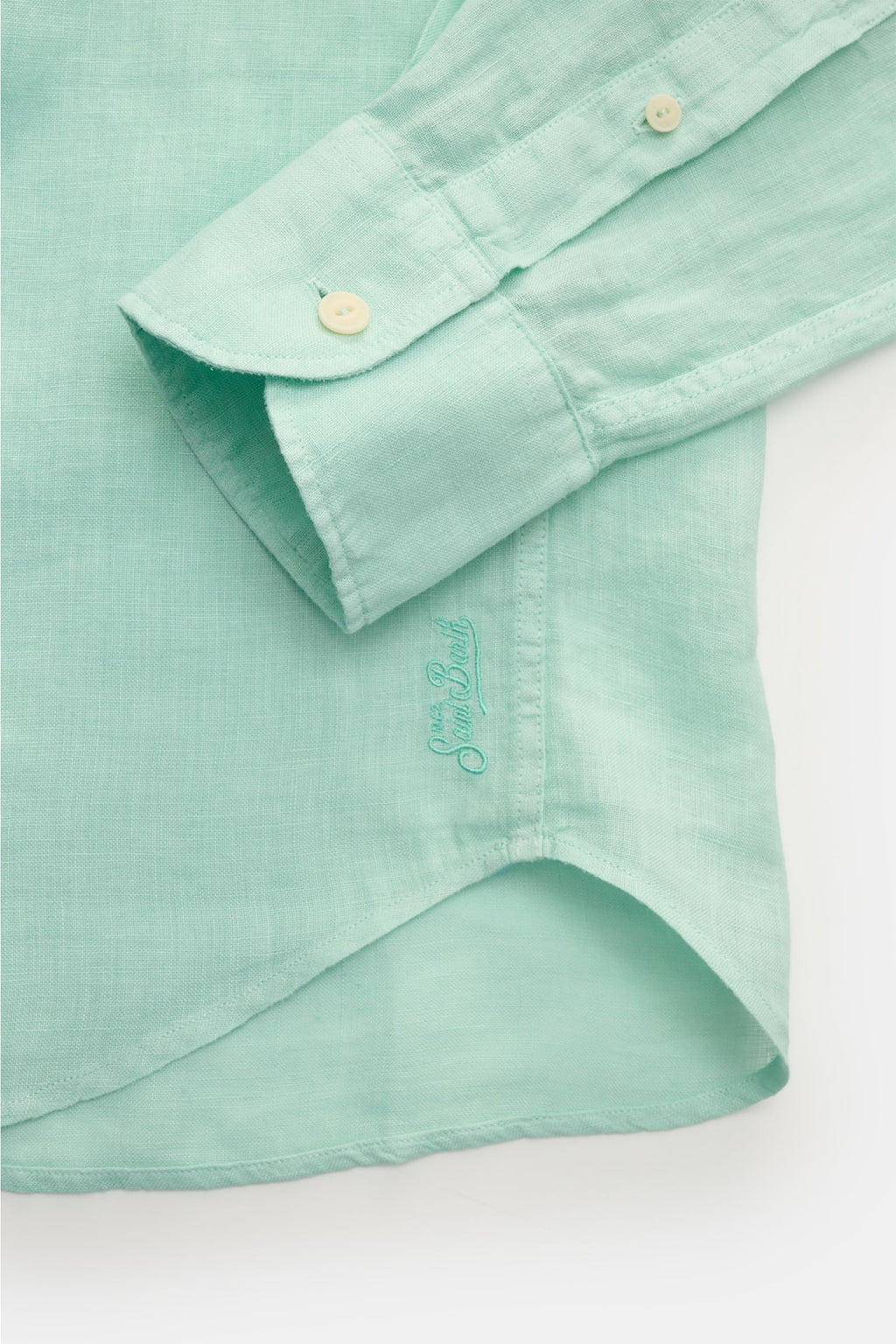 MC2 Saint Barth Casual linen shirt Kent collar - mint green