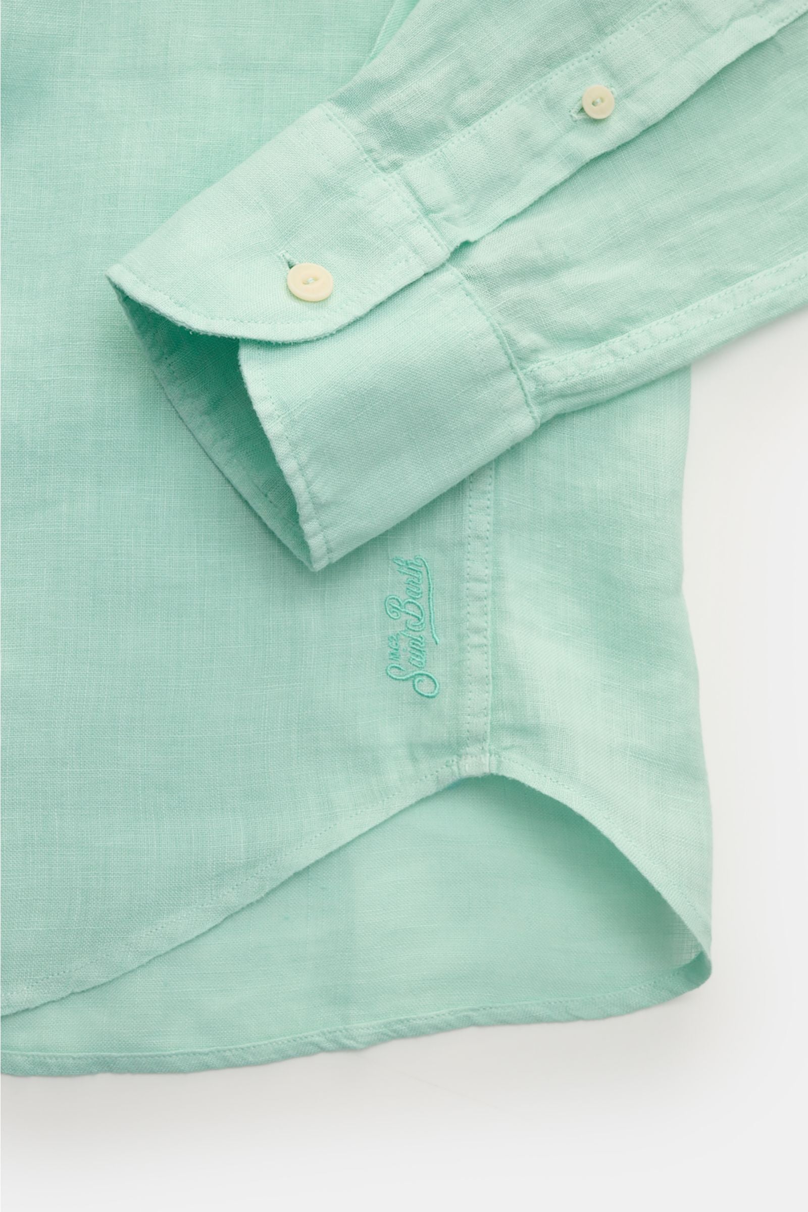 MC2 Saint Barth Casual linen shirt Kent collar - mint green