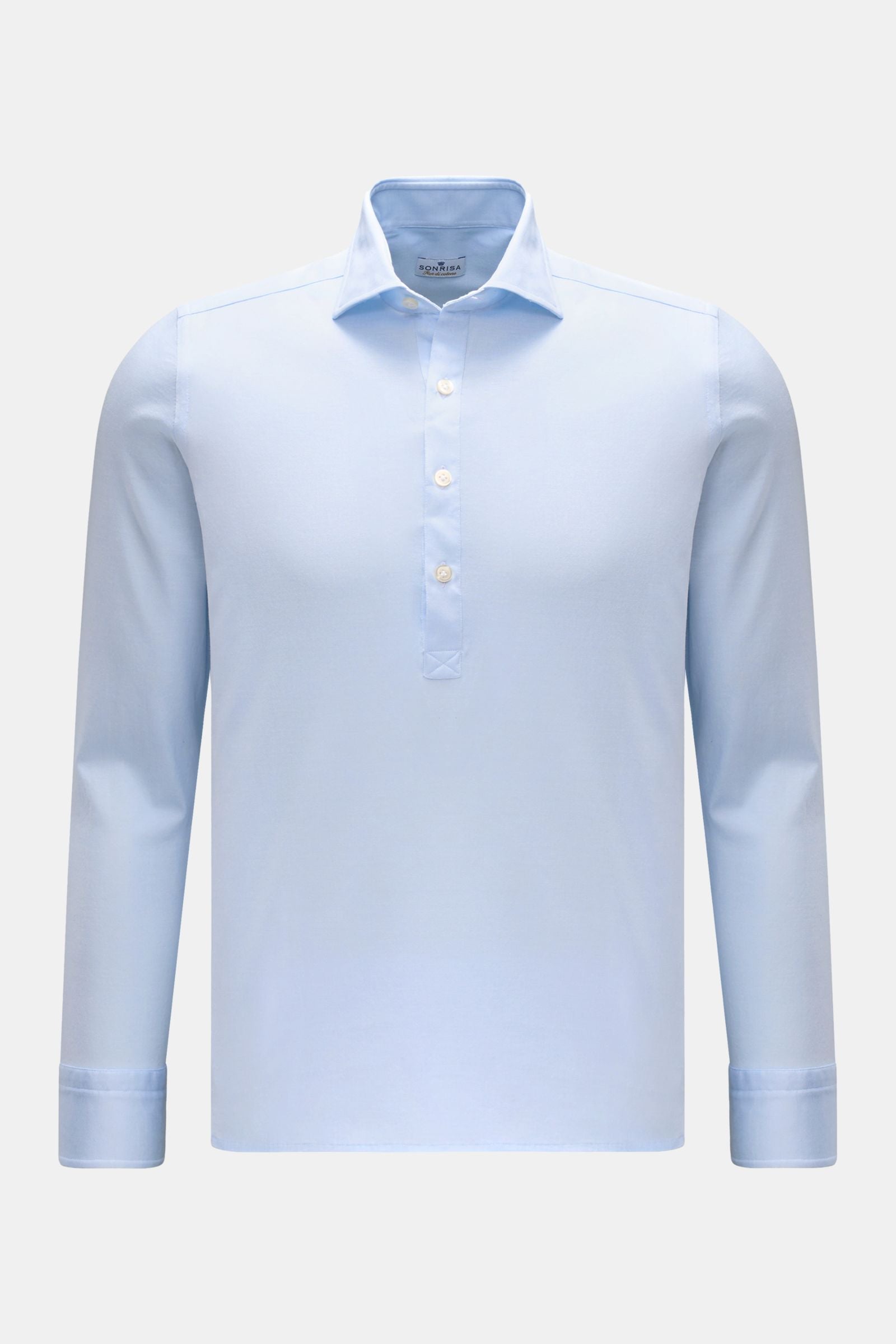 Sonrisa Popover shirt shark collar - Light blue